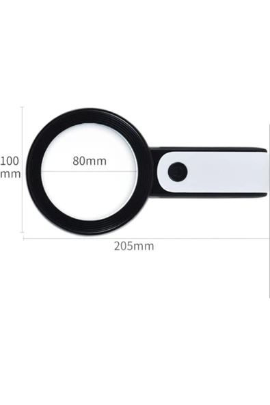 Bosile 30x -12ışıklı Büyüteç Taşınabilir Çıft Katmanlı Optik Cam Okuma Büyüteç - 3