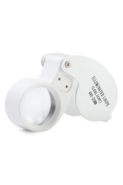 Daisy Mini 40x Lüp Led Işıklı Kuyumcu Katlanır Büyüteç Kutulu - 2