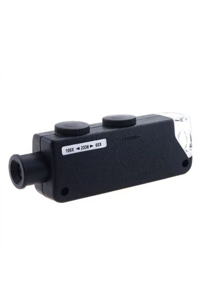 Nikula Mini 60x 100x Zoom Lens Odak Takı Led Cep Mikroskop Büyüteç - 3