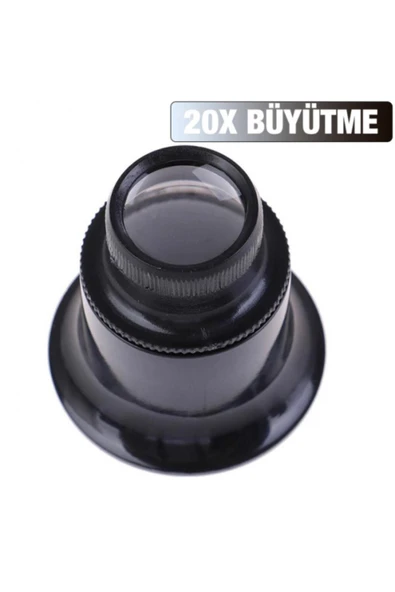 SSMobil 1 Adet Super Kuyumcu Saatçi Büyüteci 20x Lüp Büyüteç Saat Takı Tamir Göz Mercek Makro Lens - Resim 5