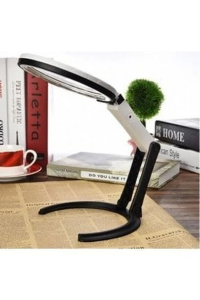 teknom Led Işıklı Masa Üstü Büyüteç Çalışma Büyüteci El Büyüteci - 3