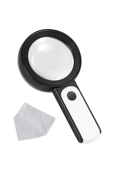 Bosile 30x -12ışıklı Büyüteç Taşınabilir Çıft Katmanlı Optik Cam Okuma Büyüteç - 7