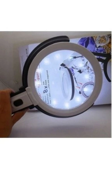 teknom Led Işıklı Masa Üstü Büyüteç Çalışma Büyüteci El Büyüteci