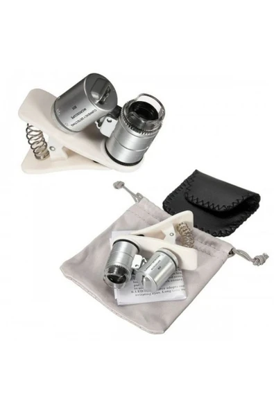 Nikula Evrensel Led Işıklı Mini Cep Mikroskobu Tüm Kameralı Telefonlar Için 9882-w - 3