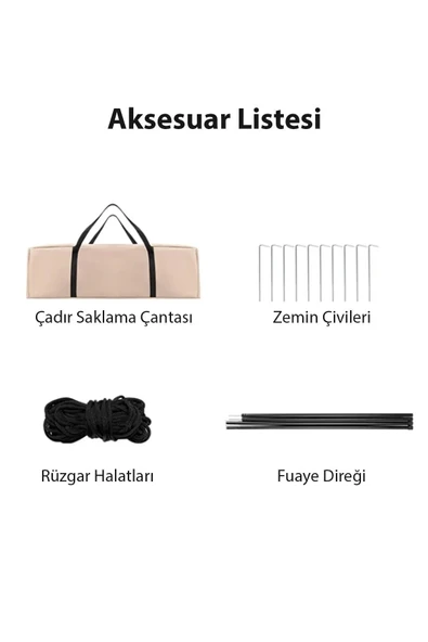 Nurcamp Şişme çadır aile çadırı çantalı pompalı tam takım şişme hava çadırı - 7