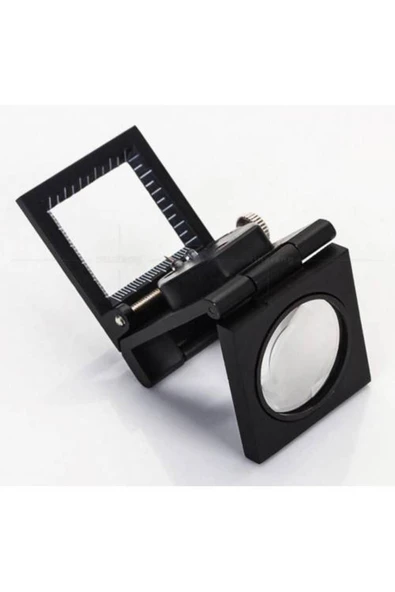 Mimozaavm 10x Katlanır Sayaçlı Metal Lüp 28mm 2 Led Işıklı Büyüteç Tekstil