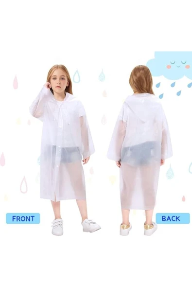 Nurcamp Beyaz Çocuk Yağmurluk Marcygm011 - 2