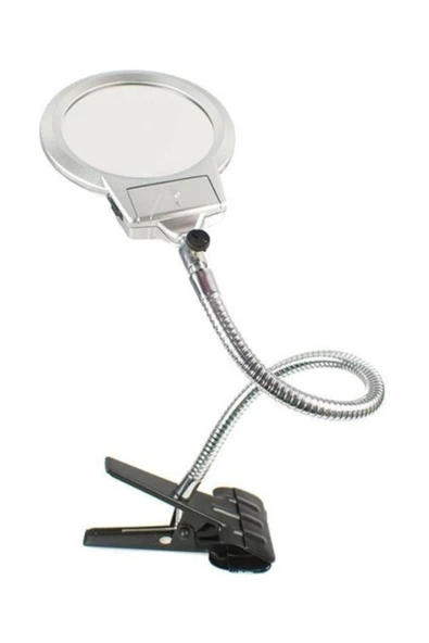 Nikula Spiralli Klipsli Büyüteç - Led Işıklı 13cm Mg15120-c