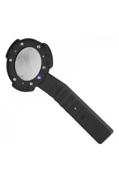 Nikula 4x El Büyüteç 7 Led Aydınlatma Açık Işlevli Pusula Uv Led - Resim 2