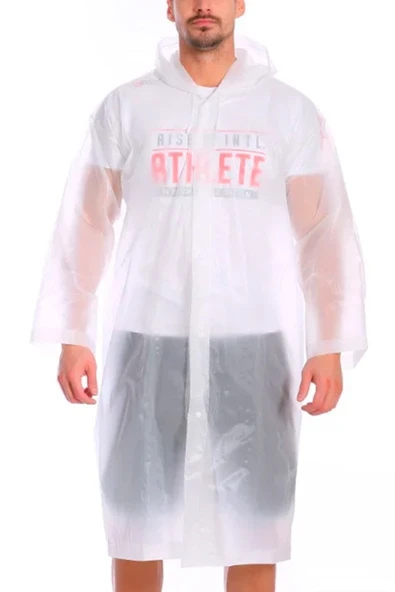 MODA SARE Kadın Erkek Yağmurluk Kapüşonlu Çıtçıtlı Eva Beyaz Yağmurluk M21mrc881r02 - 5