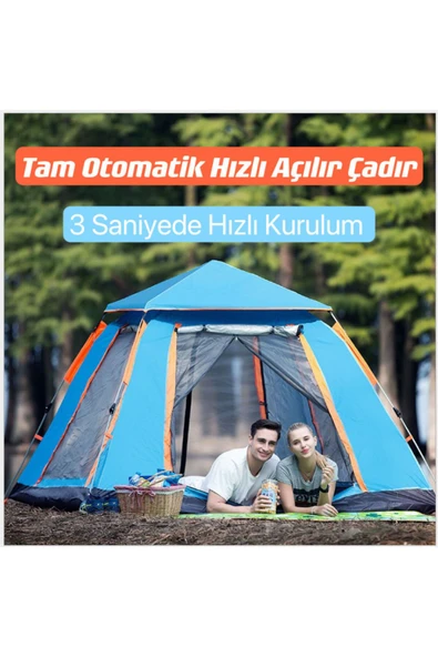 SHUFA 4 Tarafı Kare Tenteli Tam Otomatik Kamp Çadırı 240*240*155 ürün görseli