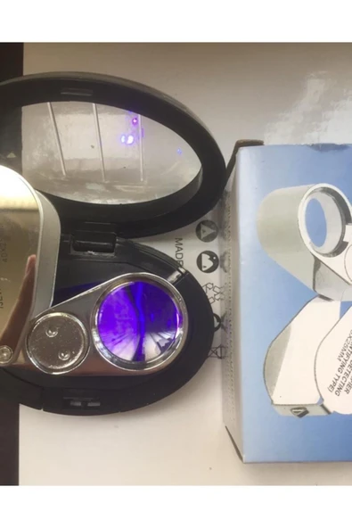 OCZ 40x Kat Büyütebilen Çelik Gövdeli Büyüteç Mor Beyaz Led Işıklı - 3