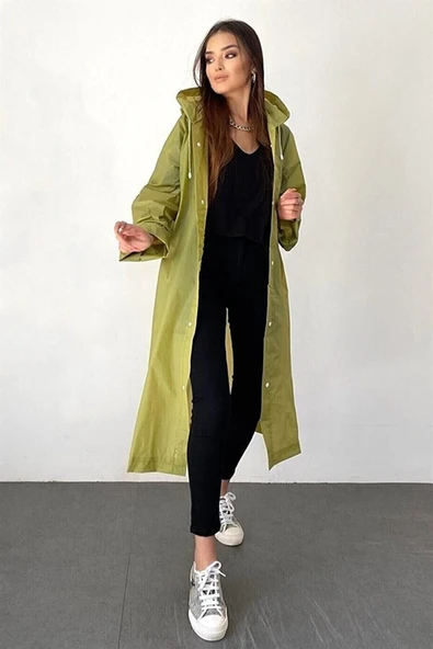 ÖNDER MODA Marlux Kadın Erkek Yağmurluk Kapüşonlu Çıtçıtlı Eva Yağmurluk