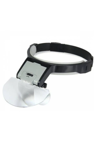 Nikula Mg81001-b2 Çift Lens Takmalı 5 Lensli Led Işıklı Şapka Tip Büyüteç ürün görseli