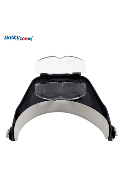 ART 3 Ledli Büyüteç Gözlük Kafa Büyüteci Işıklı 1.2x 1.8x 2.5x 3.5x - 2