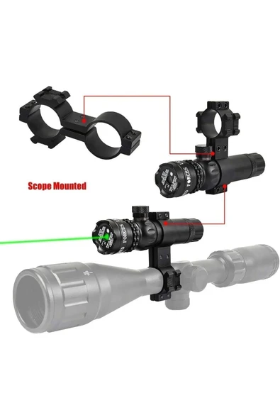 Bosile Taktik Ayarlanabilir Yeşil Lazer Sight Dot - 4