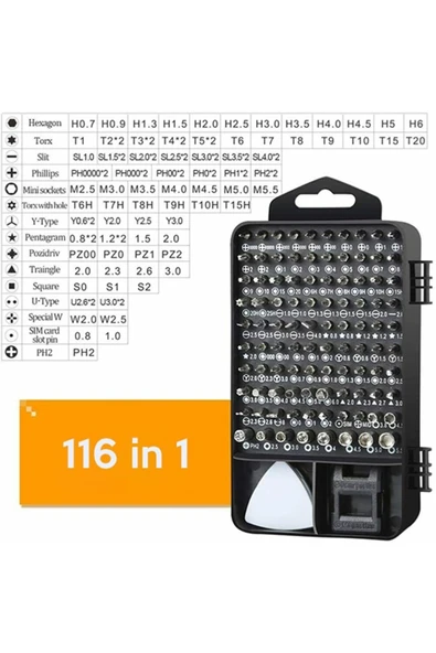 snaiker Ally Mobile Ally 117 Parça Profesyonel Cep Telefonu Tablet Laptop Tamir Seti Tornavida Seti Siyah - 2