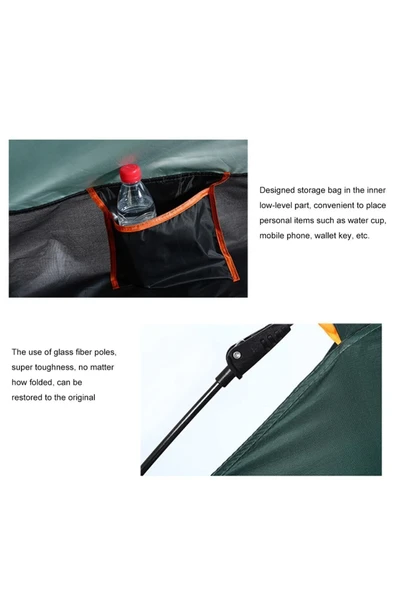 Nurcamp Mükemmel Aile Kampı Deneyimi 6 Kişilik Çift Katman Otomatik Çadır Anında Kurulum ve Üstün Koruma! - 2