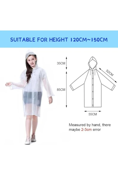 Nurcamp Beyaz Çocuk Yağmurluk Marcygm011 - 4