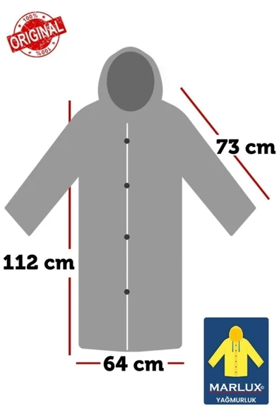 The Lavinia Unisex Su Geçirmez Eva Kumaş Yağmurluk - 6