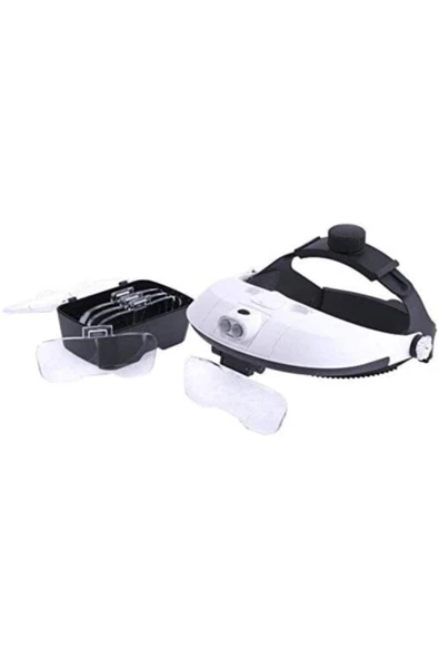 Esmay Mg-81001h Işıklı Kafa Büyüteci Tamirci Büyüteci (5 Lensli)