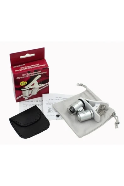 Bosile Evrensel Led Işıklı Mini Cep Mikroskobu, Tüm Kameralı Telefonlar Için ürün görseli