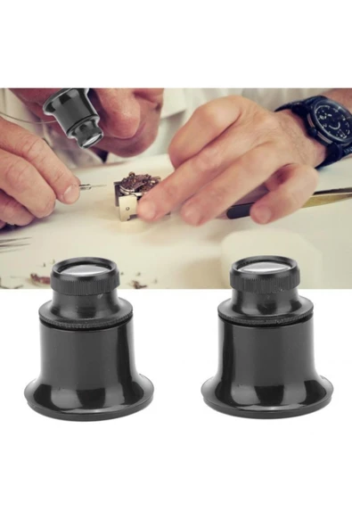PeriStore 1 Adet Kuyumcu Saatçi Büyüteci 20x Lüp Büyüteç Saat Takı Tamir Göz Mercek Makro Lens - 2