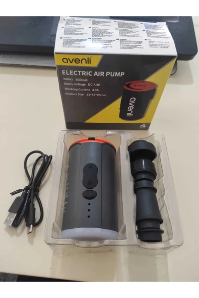 Nurcamp Şarjlı Hava Pompası & Fenerli 3’ü 1 arada MİNİ ( Şişirme/ Söndürme / Aydınlatma)