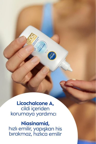 SUN SPF50 Hafif Dokulu Güneş Koruyucu Yüz Kremi 40ml, Yüksek Güneş Koruyucu, Erken Yaşlanma Karşıtı - 5