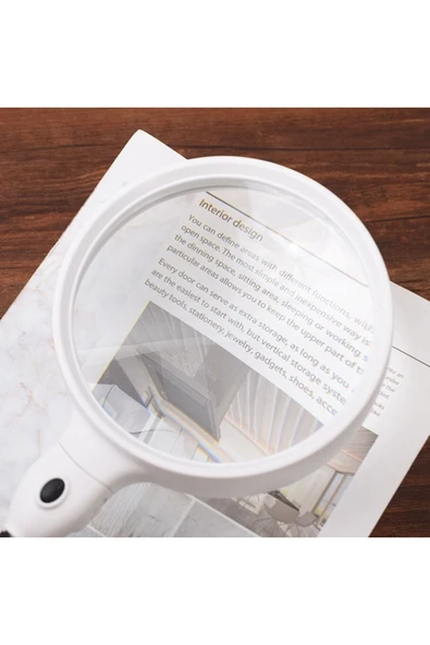 Bosile Masa Üstü 10x Led Işıklı Büyüteç Okuma El Sanatları Onarım Büyüteç - Resim 4