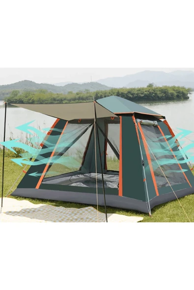 SHUFA Tenteli 4 Kişilik Kamp Çadırı 210*210*140cm - Resim 8