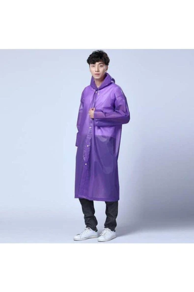 Bosile Unisex Eva Kumaş Su Rüzgar Geçirmez Yağmurluk - 3