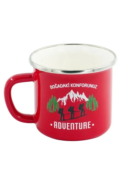 Nurcamp Retro Emaye Kupa Bardak Camping
