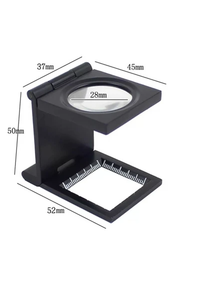 34center Led Işıklı Lup Mercek Metal Katlanır Ölçekli Kılıflı Işıklı Büyüteç - 1