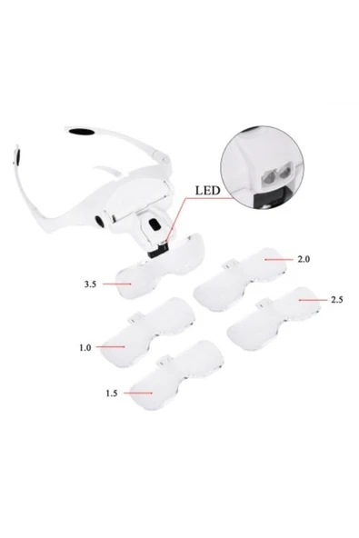 Vipfırsat Kitap Okuma Ve Kalıcı Makyaj Gözlüğü Ledli Büyüteç Gözlük Loop - 6