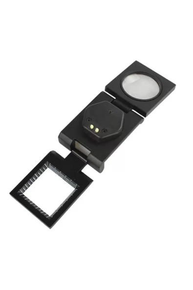 34center Led Işıklı Lup Mercek Metal Katlanır Ölçekli Kılıflı Işıklı Büyüteç - 5