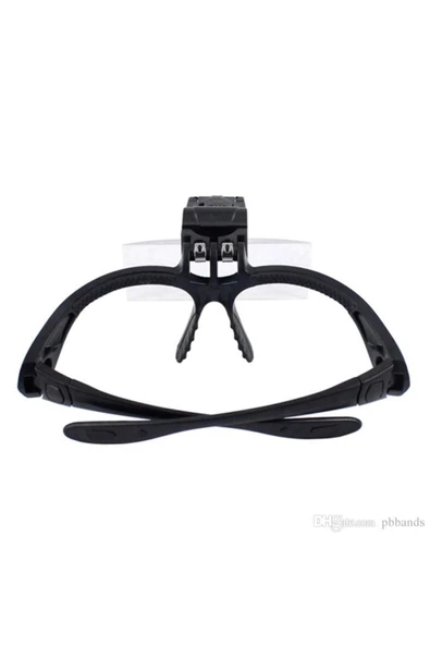 Bosile Işıklı Gözlük Büyüteç - 5 Farklı Lens - 5