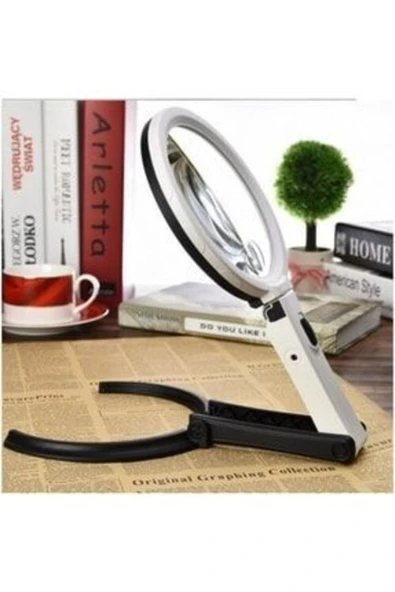 teknom Led Işıklı Masa Üstü Büyüteç Çalışma Büyüteci El Büyüteci - 8