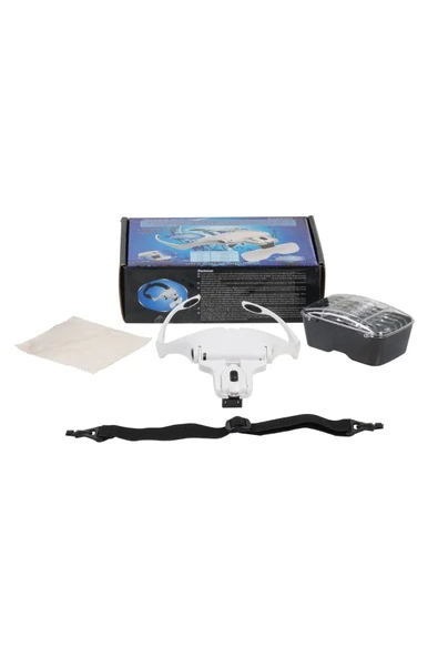 east medical 5 Lensli 2 Led Işıklı Ayarlanblr Gözlük Tipi Büyüteç-1.0x-3.5x Zoom-microblading Işıklı Loop Gözlük - Resim 3