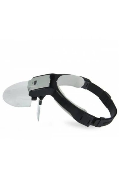 Nikula Mg81001-b2 Çift Lens Takmalı 5 Lensli Led Işıklı Şapka Tip Büyüteç - Resim 2