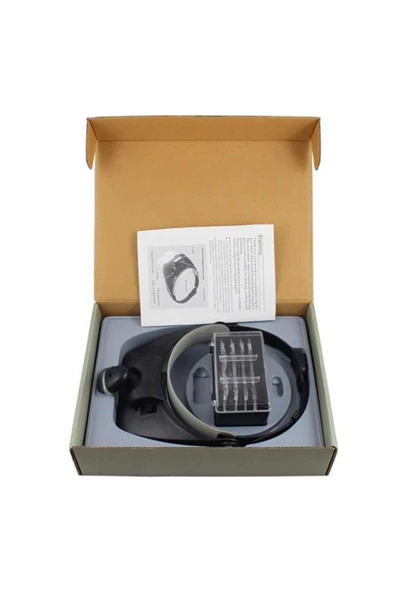 ART 3 Ledli Büyüteç Gözlük Kafa Büyüteci Işıklı 1.2x 1.8x 2.5x 3.5x - 5