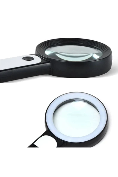 Bosile 30x -12ışıklı Büyüteç Taşınabilir Çıft Katmanlı Optik Cam Okuma Büyüteç - 6