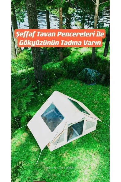 Nurcamp GALAKSİ SERİSİ 6 Metrekare Otomatik Şişme Çadır 300*200*210CM - Resim 2