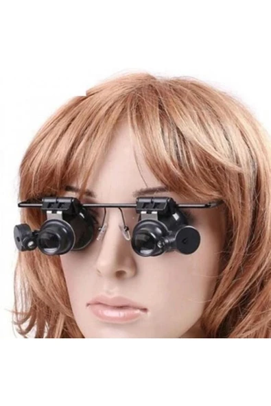 Comet No.9892a-ıı Gözlük Tip Kuyumcu Saatçi Çift Led Işıklı 20x Büyüteci - 2