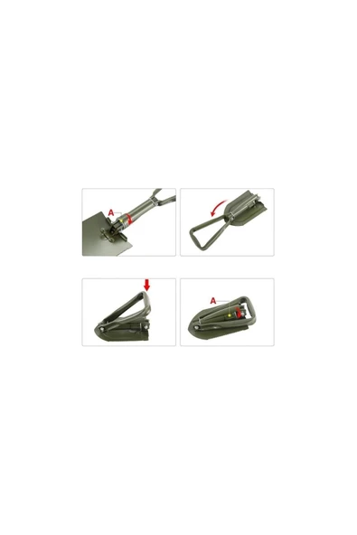 Bosile Profesyonel Portatif Katlanabilir Kürek ( Orta Boy 59 Cm ) - 3