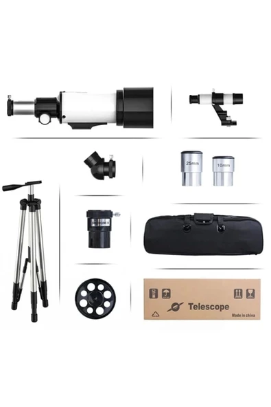 Nikula 400 X 70 Mm Açıklıklı Refrakter Teleskoplar 15x - 150x Telefon Adaptörlü Reflex - 2
