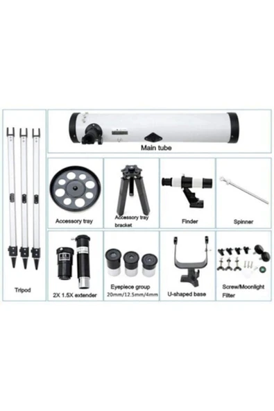 Bosile 76x700 Profesyonel Uzay Aynalı Teleskopu - 4