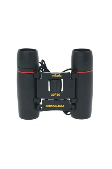 Nikula 30x60 Cepte Taşımalı Kauçuk Kaplamalı Mini Dürbün Siyah ürün görseli