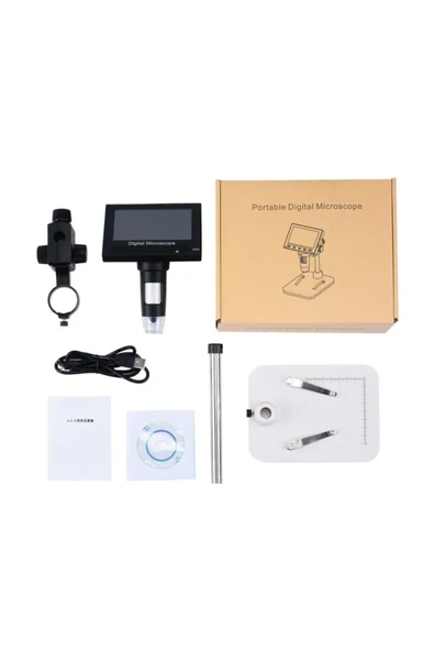 Nikula 1000x 2.0mp Usb Dijital Elektronik Mikroskop 8 Lcd Ekran Vga Büyüteç Dm4-s - 2