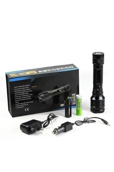 Nikula Alüminyum Kaplama Şarjlı Ve Zoomlu Profesyonel El Feneri - D6055 ürün görseli